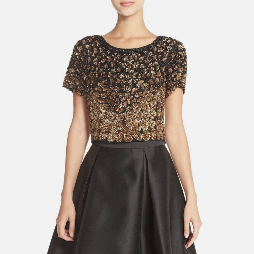 Parker Black Chrissy Sequin Silk Top